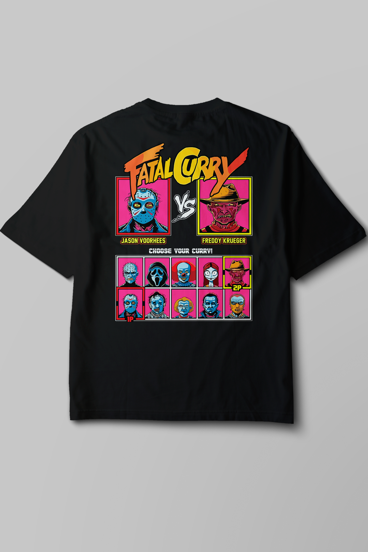 Unisex Oversize Fatal Curry Baskılı Tshirt