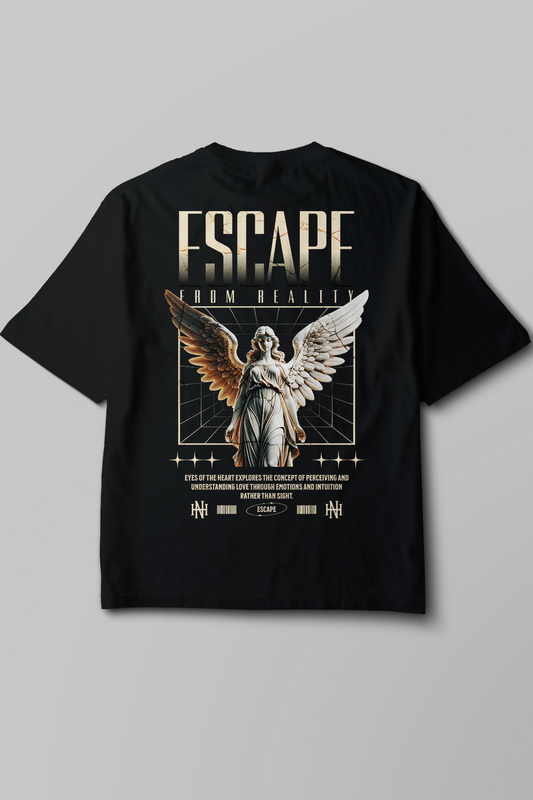 Unisex Oversize Escape Baskılı Tshirt